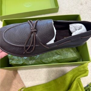 Tory Burch Dark Brown Leather Loafers